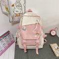 thumbnail image 2 of Bolsa Mochila casual Hit Color Student Girl Mochila Mochilas de viaje grandes (rosa) Ehuebsd Para Estrenar, 2 of 9