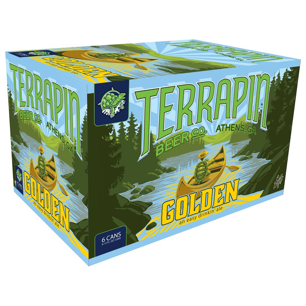 Terrapin Golden Ale, Craft Beer, 6 Pack, 12 fl. oz. Cans, 4.6 ABV