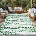 thumbnail image 2 of Green Weeping Eucalyptus Outdoor Rug for Patio/Deck/Porch, Non-Slip Large Area Rug 6 x 9 Ft, Spring Summer Country Leaves Indoor Outdoor Rugs Washable Area Rugs, Reversible Camping Rug Carpet Runner, 2 of 8