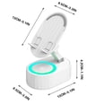 thumbnail image 3 of Wireless Induction Audio Bluetooth Speaker 5 in 1 Phone Holder Emergency Rechargeable with Colorful Ambient Light 300° Foldable for Tablet iPhone Android, Gifts for Men Women (White), 3 of 3