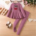 thumbnail image 2 of NOLDARES Toddler Baby Girl Clothes Long Sleeve Pullover Tops + Pants Set Floral Print Sweatsuit Fall Winter Outfits(Pink,4-5 Y), 2 of 4