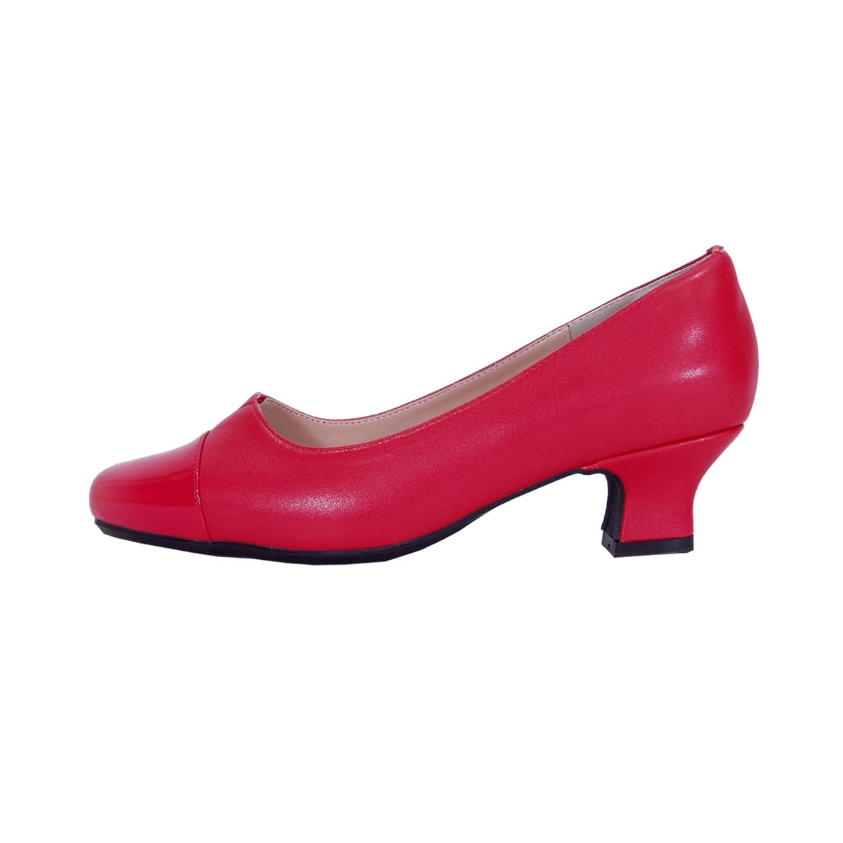 PEERAGE Leela 2 Women's Wide Width Leather Dress Pumps RED 10.5