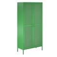 thumbnail image 1 of Channing Tall 2 Door Storage Cabinet-Mesh Metal Locker, Kelly Green, 1 of 9