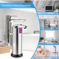 thumbnail image 4 of Dispensador de jabón sin contacto, infrarrojos, de acero inoxidable, ajustable, con sensor de manos libres, dispensador de jabón para baño, cocina, hotel, restaurante, 4 of 5