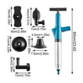 Toilet Plunger, High Pressure Spray With Realtime Pressure Gauge