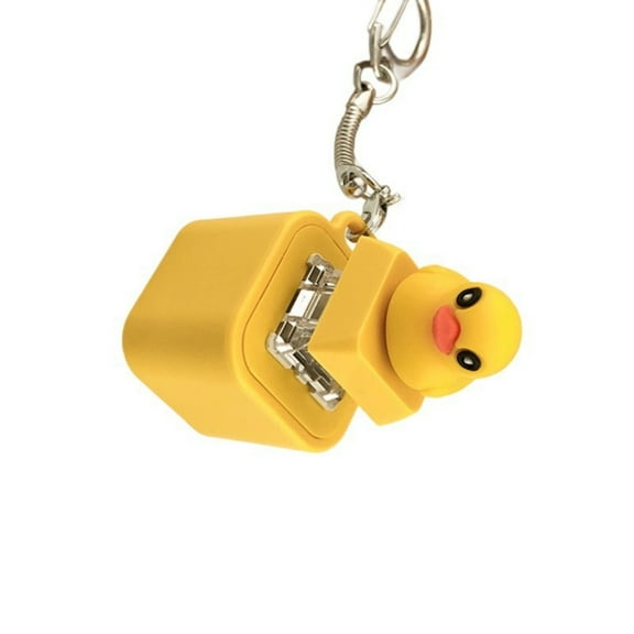 Multipurpose Magnetic Duck Keychain Clicking Sound Glowing Stress Relief Toy For Adults Sensory Desk Accessory