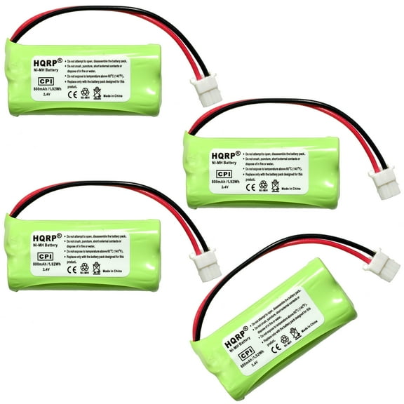 HQRP 4-Pack Phone Battery Compatible with VTech 89-1341-00-00 / 8913410000 / 89-1347-01-00 Cordless Telephone
