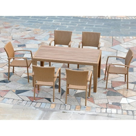 International Caravan Barcelona Resin Wicker Outdoor Patio Dining Set