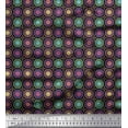 thumbnail image 1 of Soimoi Velvet Fabric Floral Mandala Print Sewing Fabric Yard 58 Inch Wide, 1 of 3