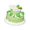 thumbnail image 2 of Modelo de pastel artificial, pastel falso, juguete de comida artificial realista, adorno de pastel falso Verde, 2 of 9