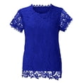 thumbnail image 4 of Fvwitlyh T-Shirts Oversize pour Femmes Hauts d'Été Imprimé Léopard Raglan Manches Courtes Basique-Blouse Bleue,TTG, 4 of 5
