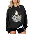 thumbnail image 2 of Karight Halloween Lace Ghost Sweatshirt, Coquette Ghost Halloween Flower Ghost Spooky Lace Ghost Sweatshirt, Unisex Shirt, 2 of 6