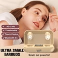 thumbnail image 2 of Small Invisible Tiny Earbuds Wireless Bluetooth Earphones for Small Ears ENC Noise Cancelling Soft in Ear Headphones TWS Sleep Mini Discreet Comfortable Ear Buds for iPhone Android Side Sleeping Work, 2 of 7