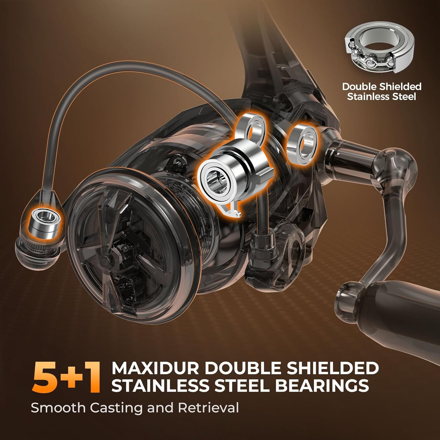 KastKing Spinning Fishing Reel, 17.6LBs Max Drag, 5.2:1, Ultra-Smooth Freshwater CNC Aluminum Spool-Lethal Blaze 3000