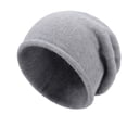 thumbnail image 2 of QLEICOM Womens Winter Hat,Women Wool Blend Knit Beanie ed for Comfortable Fits On Larger Head Sizes Without Feeling Tight Soft Pullover Hat Provides Gentle Warmth Gray, 2 of 3