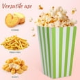 thumbnail image 3 of Minkissy 40Pcs Oil Resistant Paper Popcorn Containers Green Striped Design Ideal for Circus Events, 3 of 7