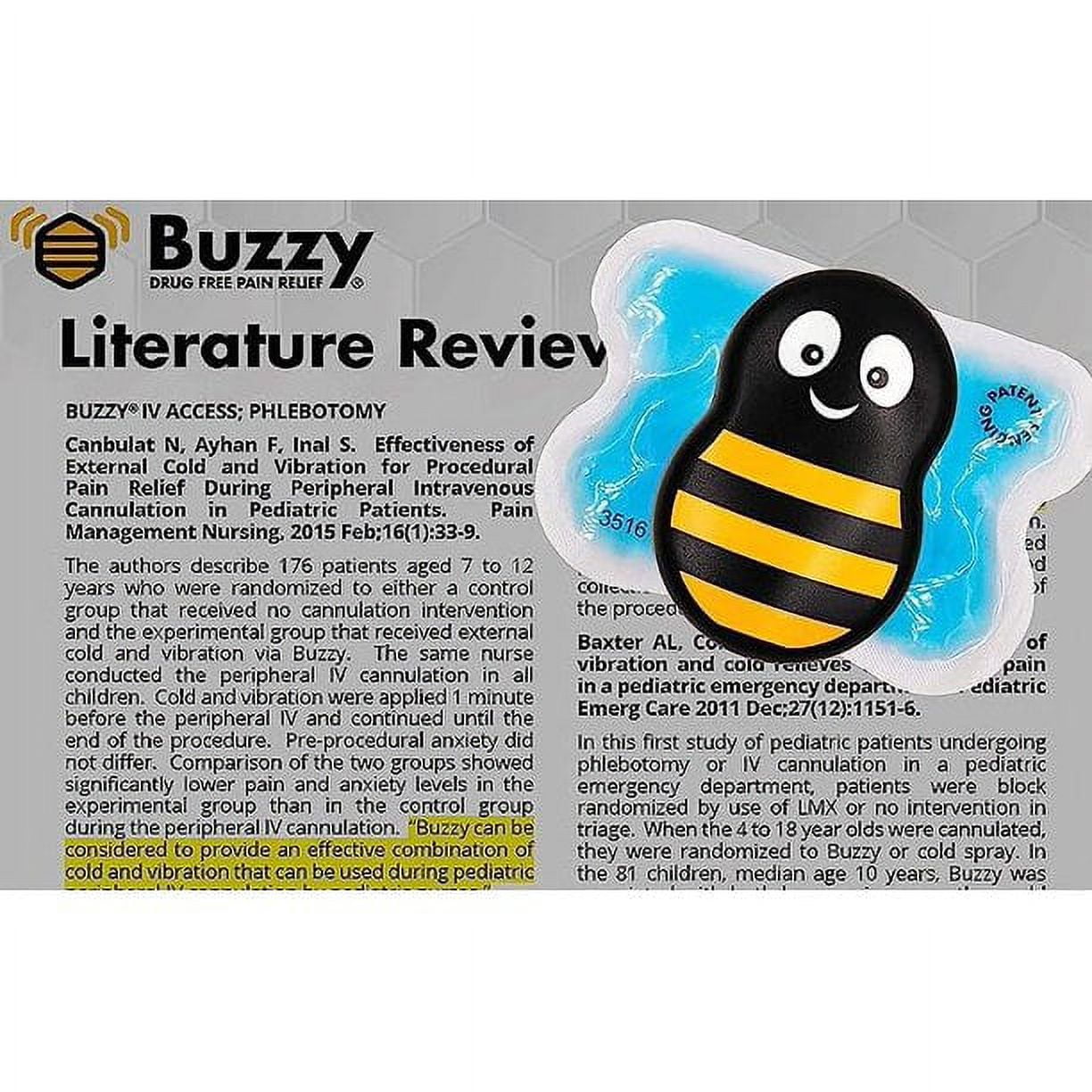 Buzzy Personal Vibrating Ice Pack, Non-Invasive Pro Cold Pad Device Best for Quick Tattoos, LadyBuzz