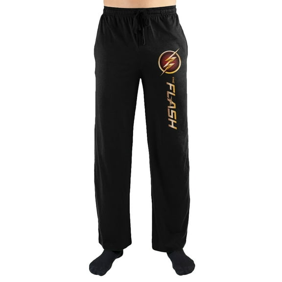 DC Comics The Flash Logo Print Men's Sleepwear Sleep Pajama Pants-Medium