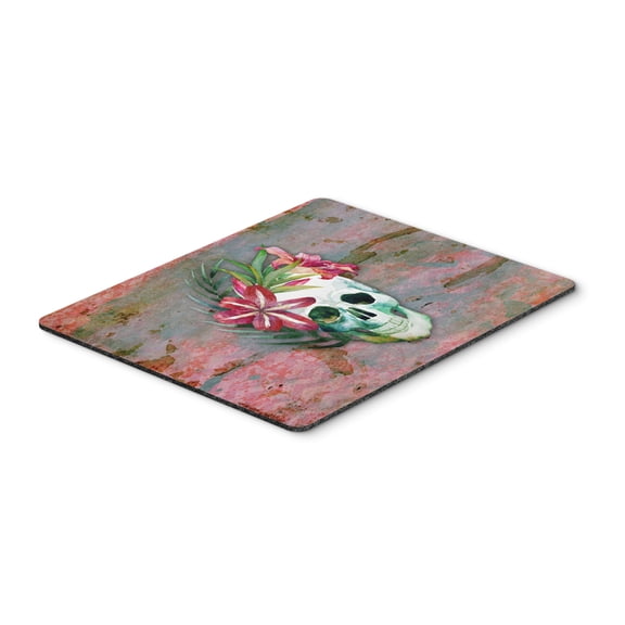 Day of the Dead Skull Flowers Mouse Pad Hot Pad or Trivet