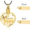 thumbnail image 2 of Bulldog Cremation Jewelry Urn Necklace for Ashes for Pet Heart Memorial Ash Jewelry Keepsake Pendant for Bulldog Dog's Ashes with Filling Kit, 2 of 7