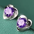 thumbnail image 4 of SEPARQI  925 Sterling Silver Stud Earrings Birth Cubic Zircon Fashion Jewelry For Women, 4 of 5