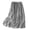 Gray, variant on Women's High Waist Fold Elastic A-Line Midi Skirt Solid Color Flowy Loose Fit Casual Skirt for Work and Daily Wear