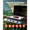 thumbnail image 2 of Stainless Steel Griddle, Portable Family Cookware with Handle, 23x16 in. Universal Flat Top Rectangular Plate,, 2 of 7
