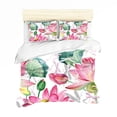 thumbnail image 2 of 3D Acuarela Rosa Lotus Funda de edredón Juego de ropa de cama Fundas de almohada 84, 2 of 2