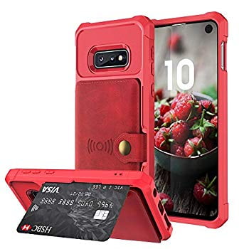 Galaxy S10e Case for Men, Flip Folio Leather Wallet Protective Shockproof Rugged Case with Credit Card Cash Slot Holder Kickstand Magnetic Closure Back Cover for Samsung Galaxy S10e 5.8’’