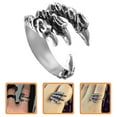 thumbnail image 4 of MasteelfCA Men Ring Finger Ring Dragon Claw Open Finger Ring Personalized Ring Decoration, 4 of 7