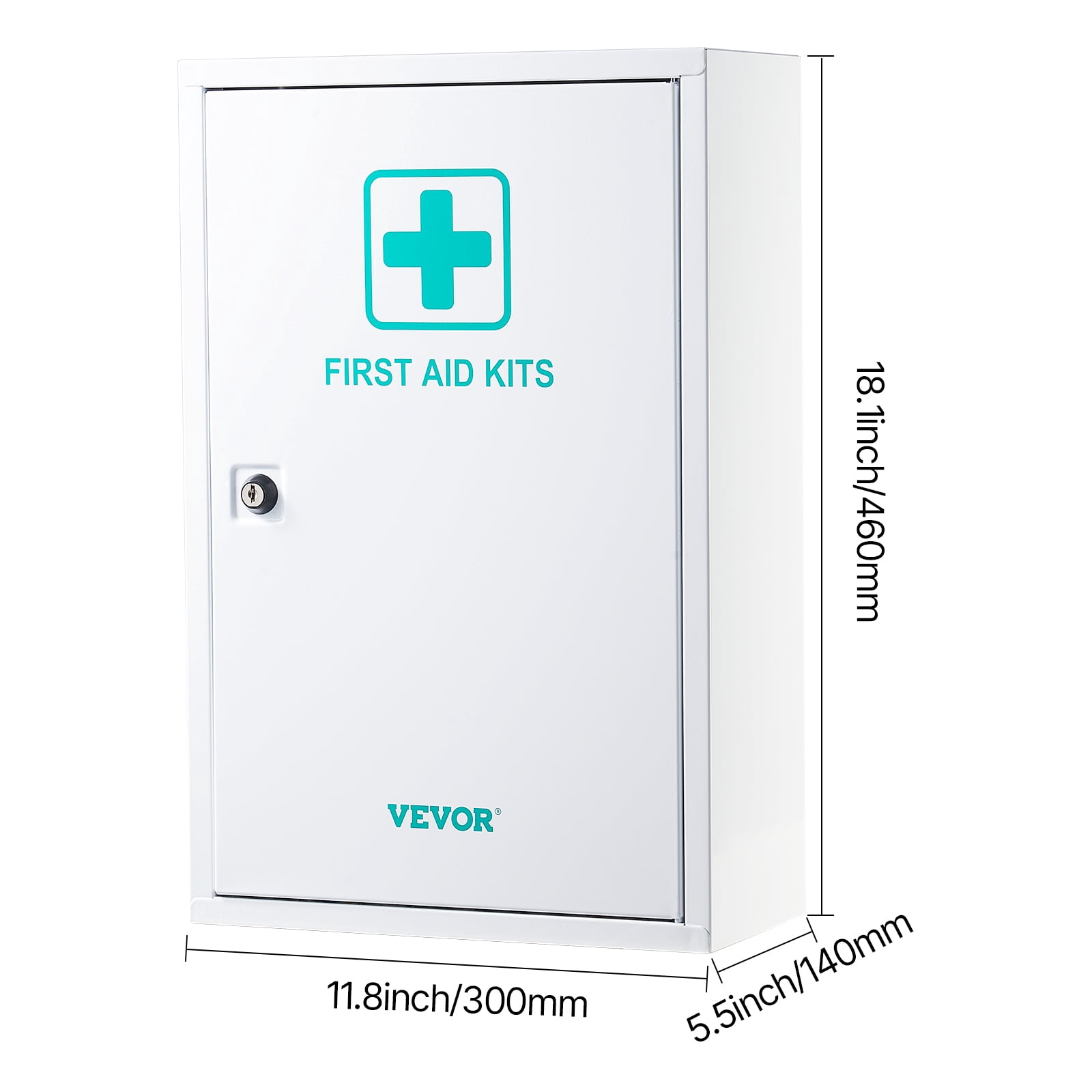 VEVOR 3-Shelf First Aid Cabinet, 1000 Pieces, Large Capacity First Aid Kit, Wall Mounted Medicine Cabinet, OSHA & ANSI 2015 (Class A), Industrial Emergency Metal Med Box, for Business and Worksite