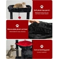 thumbnail image 4 of ANHXN Small Leopard Print Cat Tree for Indoor Cats, Cat Tower with Scratching Post, Modern Cat House with Padded Perch, Kittens Condo with Cradle, 4 of 14