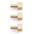 thumbnail image 2 of U.S. Solid 3/8 in Barb x 1/2 in FNPT Brass Hose Barbed Fitting with 3 Clamps Pack of 3, 2 of 6