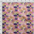 thumbnail image 4 of oneOone Tissu en Coton Flex Fuchsia Rose Floral Tropical Matériel de Robe Tissu Imprimé au Mètre 40 Pouces de Large, 4 of 4