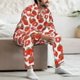thumbnail image 7 of Sikiie Hand Drawn Tomatoes Mens Pajama Set, Soft Warm Long Sleeve Sleepwear, Cozy Button-Down Pjs for Men-Large, 7 of 7