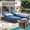 Blue, variant on Bellefurn Luxury Outdoor Chaise Lounge Chairs with 5 Inch Thick Cushions,Patio Chaise Lounge Chairs Pool Lounge Chairs with 5 Position Adjustable,Rattan Reclining Beach Chair for Pool,Outside,Garde