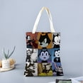 thumbnail image 2 of Felix Aesthetic The Cat Gift Basket Initial Canvas Tote Bag with Pocket Embroidery Personalized Tote for Mom Teacher Friend 14"*16", 2 of 6