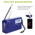 thumbnail image 4 of Universal FM/AM Solar Radio, mobile phone emergency charging function Multifunctional Hand Crank Radio, Solar Energy Emergency for Outdoor Emergency Blue, 4 of 7