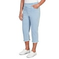 thumbnail image 3 of Alfred Dunner Womens Denim Fringe Capri Pant, 3 of 4