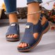 thumbnail image 5 of Sandalias de Cuña de las Mujeres Casuales de Moda Gruesa Parte Inferior de la Playa Estilo de la Boca de los Peces Sandalias de Verano de las Mujeres, 5 of 9