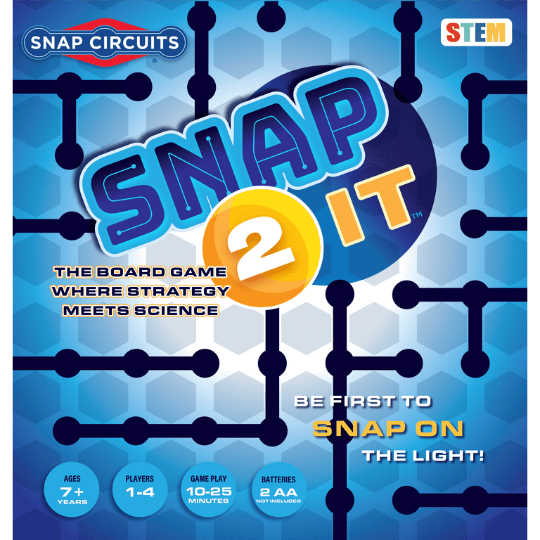Snap-on Drop-A-Chip ボードゲーム Snap Circuits, STEM Board Game, Snap-2-It, 1-4 Players - Walmart.com