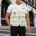thumbnail image 3 of Yopmin Mens Utility Vest Zip Up Outdoor Work Safari Photo Fishing Vests with Multi-Pockets for Hiking Camping, 3 of 7