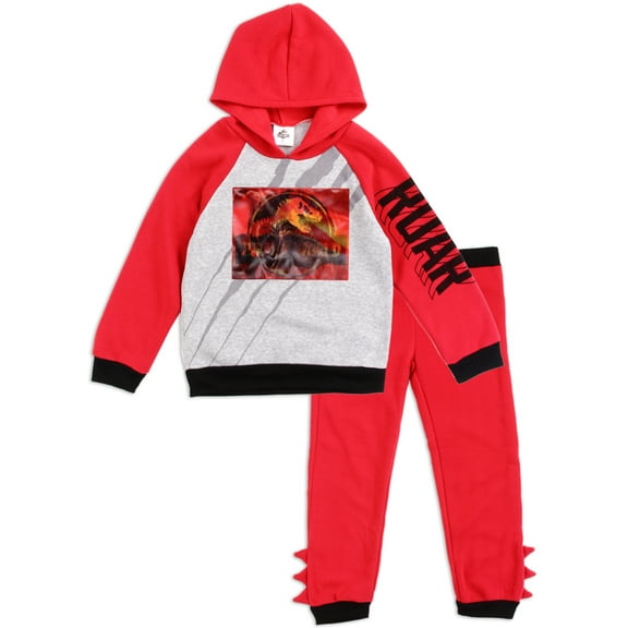 Jurassic World Boys' Holographic Patch Fleece Hoodie and Pants Set (Little Boys)
