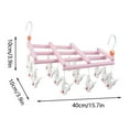 thumbnail image 5 of Needhep Plastic Clothes Hangers, Non Slip Slimline Velvet Suit Hangers Heavy-Duty Plastic Hangers Non-Slip Non-Slip Clothes Hangers Clip Hangers, for Top, Tie, Shirt (Pink), 5 of 7