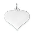 thumbnail image 1 of FB Jewels 14k White Gold Plain .035 Gauge Engraveable Heart Disc Charm, 1 of 3