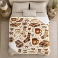 thumbnail image 5 of Autumn Hygge Rustic Pattern, Cozy Artistic Scene, Warm Flannel Blanket for Home Library and Reading Nook with Detailed Artwork, Art Lovers Thanksgiving Gift, Artistic Home Decor, 5 of 9