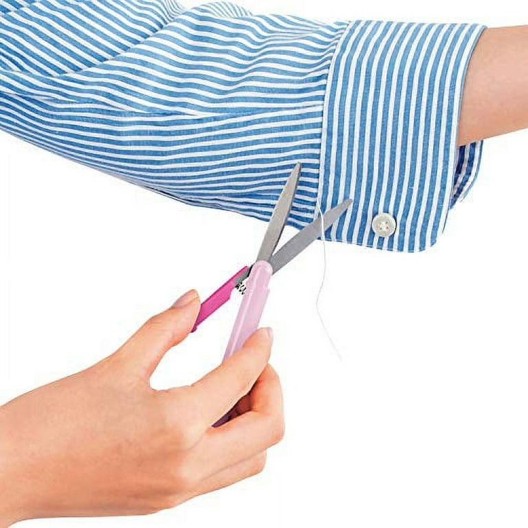 Plus Pen Style Non Stick Compact TSA Twiggy Scissors with Cover Rose