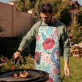 thumbnail image 3 of Women Men Adjustable Bib Apron with Pockets Floral Rose Cooking Kitchen Aprons, 3 of 7