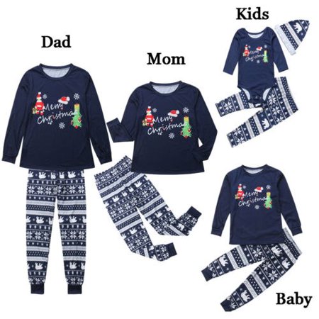 

Family Matching Christmas Pajamas Set Women Baby Kids Sleepwear Nightwear