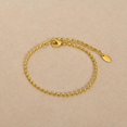 thumbnail image 5 of 2mm 3mm 5mm Width Stainless Steel Oval Shape Bean Beads Style Chain Bracelet, 5 of 11